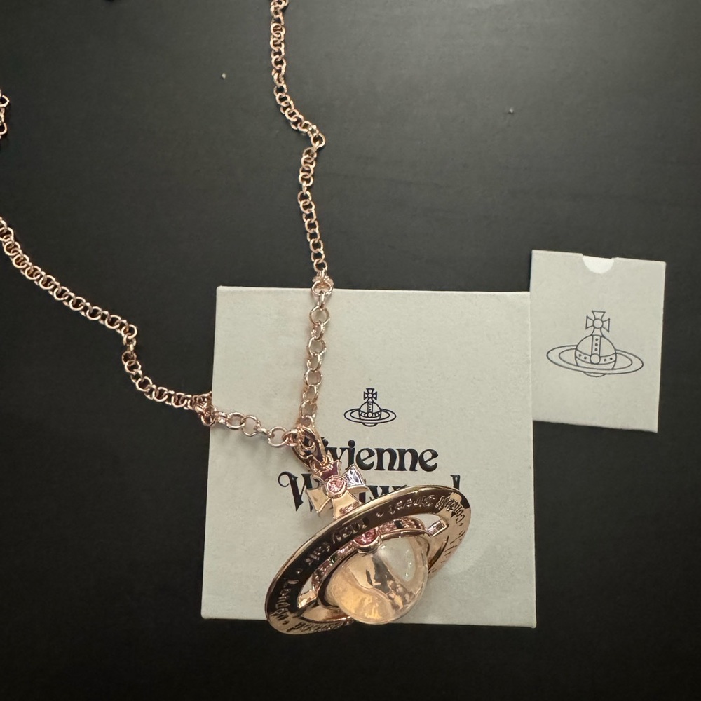 Vivienne Westwood large orb necklace in rose gold